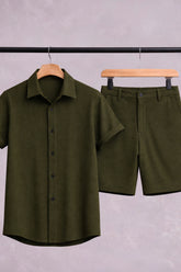 Bottle Green Color Half Cords Set - XPCRDH