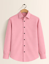 Pink Color Plain Mens Full Sleeves Shirt - XPST