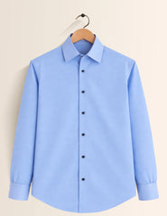 Sky Blue Color Plain Mens Full Sleeves Shirt - XPST