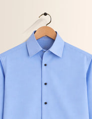 Sky Blue Color Plain Mens Full Sleeves Shirt - XPST