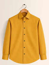 Yellow Color Plain Mens Full Sleeves Shirt - XPST