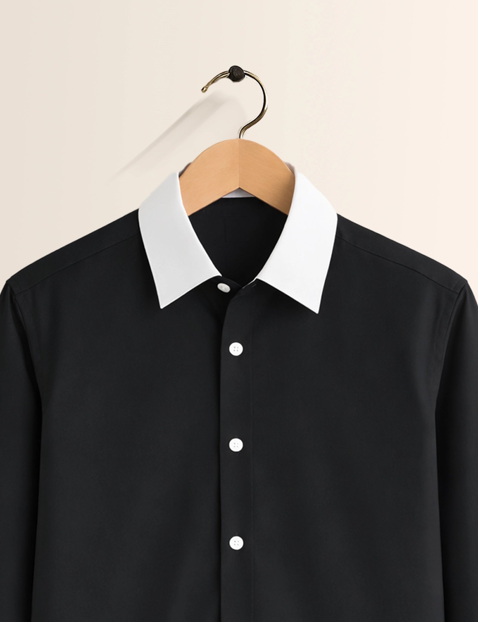 Black Color Contrast Mens Full Sleeves Shirt - XPST