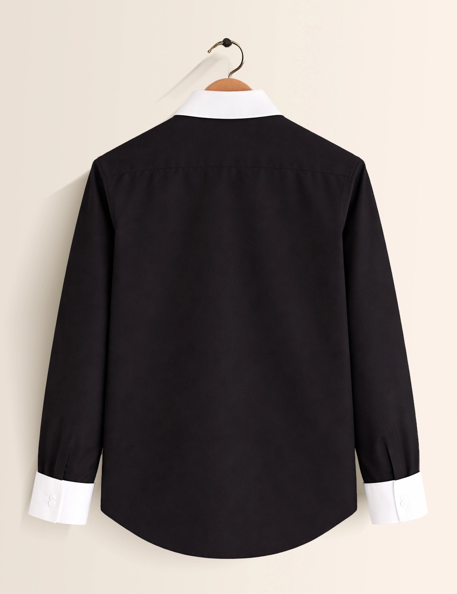 Black Color Contrast Mens Full Sleeves Shirt - XPST