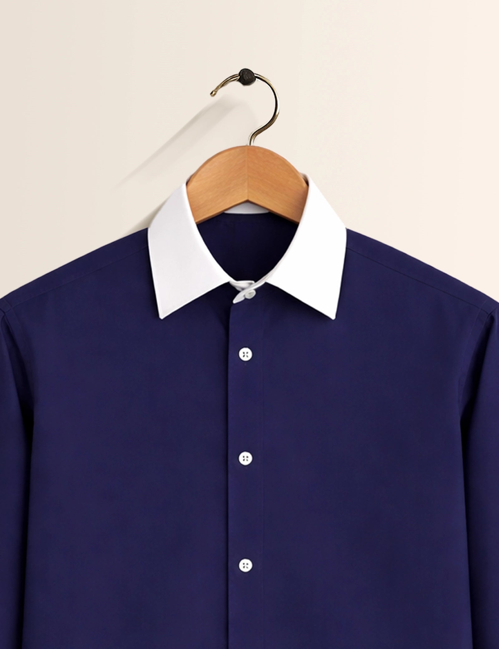 Navy Color Contrast Mens Full Sleeves Shirt - XPST
