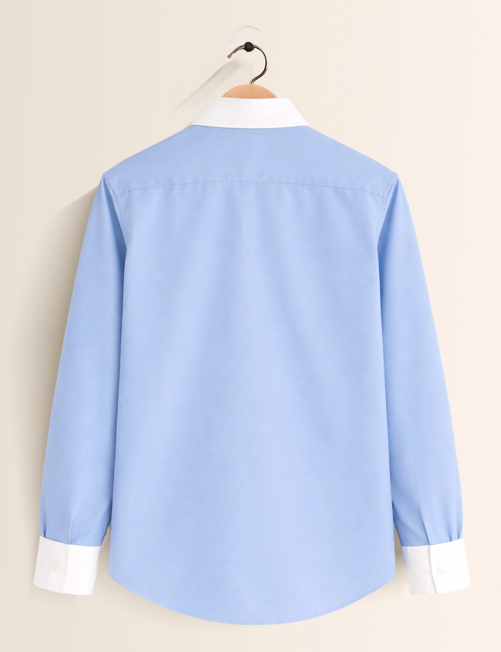 Sky Blue Color Contrast Mens Full Sleeves Shirt - XPST