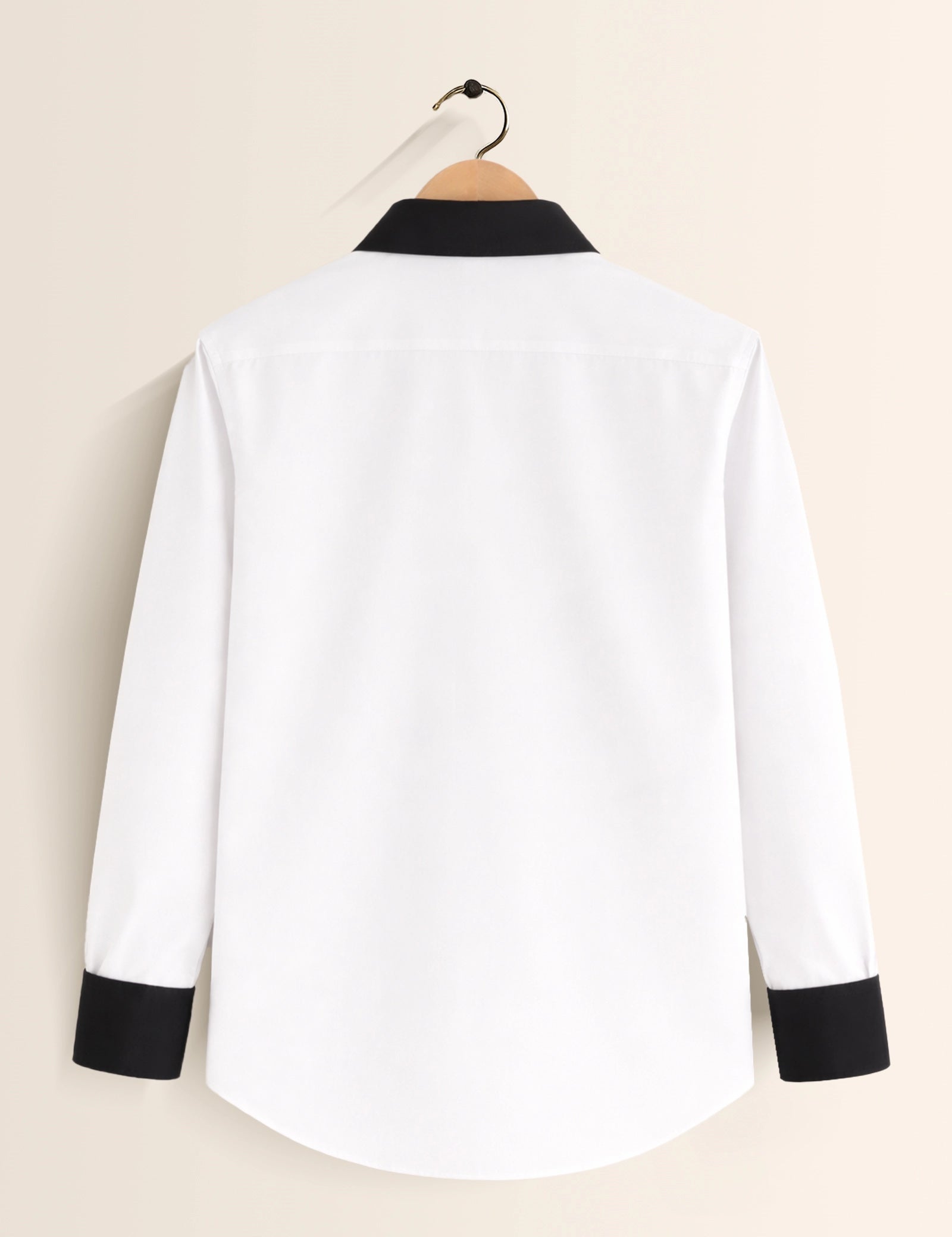 White Color Contrast Mens Full Sleeves Shirt - XPST