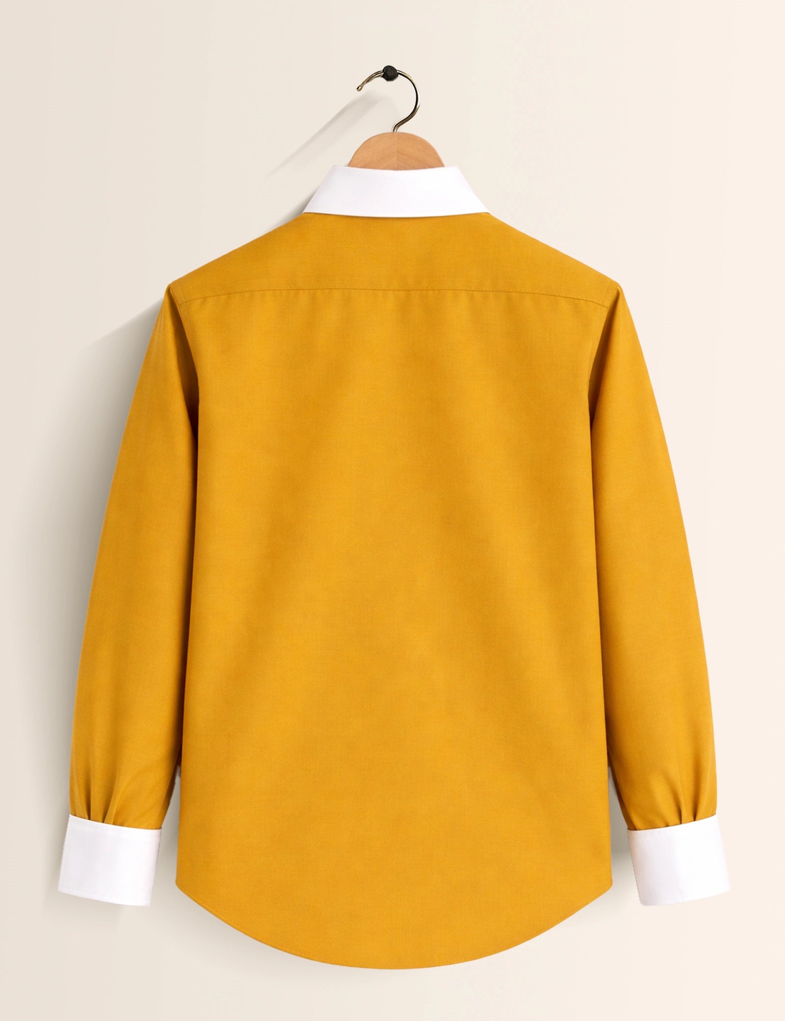 Yellow Color Contrast Mens Full Sleeves Shirt - XPST