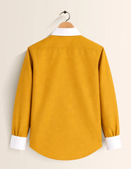 Yellow Color Contrast Mens Full Sleeves Shirt - XPST