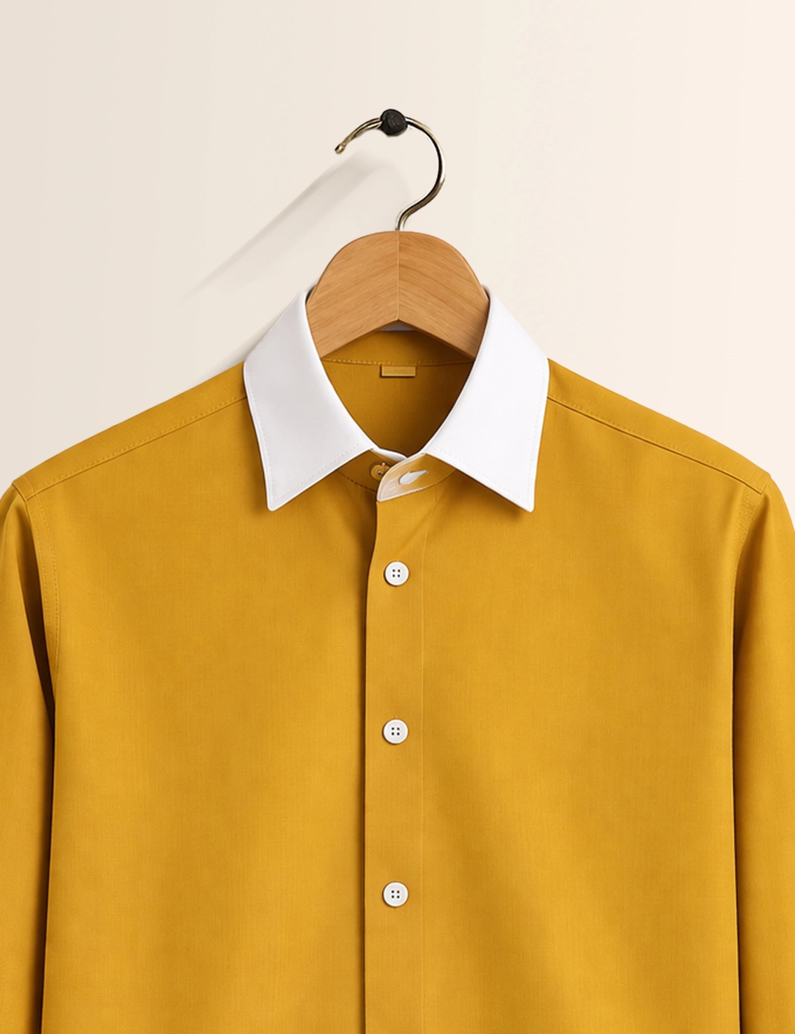 Yellow Color Contrast Mens Full Sleeves Shirt - XPST