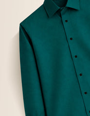 Green Color Plain Mens Full Sleeves Shirt - XPST