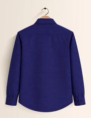 Navy Color Plain Mens Full Sleeves Shirt - XPST