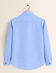 Sky Blue Color Plain Mens Full Sleeves Shirt - XPST