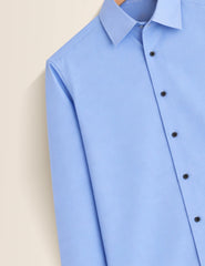 Sky Blue Color Plain Mens Full Sleeves Shirt - XPST